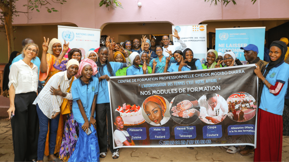 AminaJ.Mohammed au Centre Formation Filles - Bamako