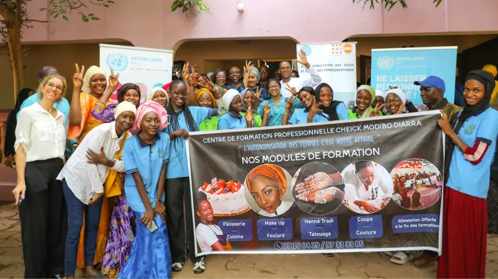 VISITE DE AMINAJ.MOHAMMED AU CENTRE DE FORMATION DES FILLES NON SCOLARISEES ET DESCOLARISEES DE BAMAKO AVEC L’APPUI DE UNFPA MALI