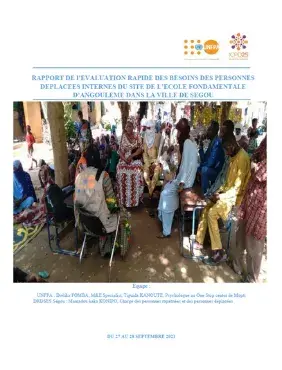 RAPPORT DE L'EVALUATION RAPIDE DES BESOINS DES PERSONNES DEPLACEES