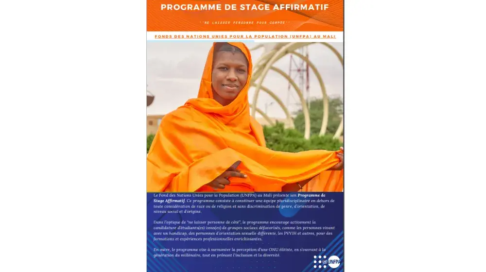 BROCHURE STAGE AFFIRMATIF DE UNFPA MALI