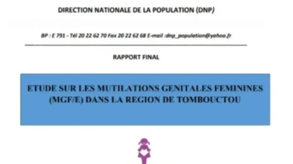 ETUDE SUR LES MUTILATIONS GENITALES FEMININES (MGF/E) DANS LA REGION DE TOMBOUCTOU